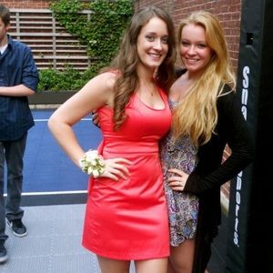 Coral Dress with big bow in back